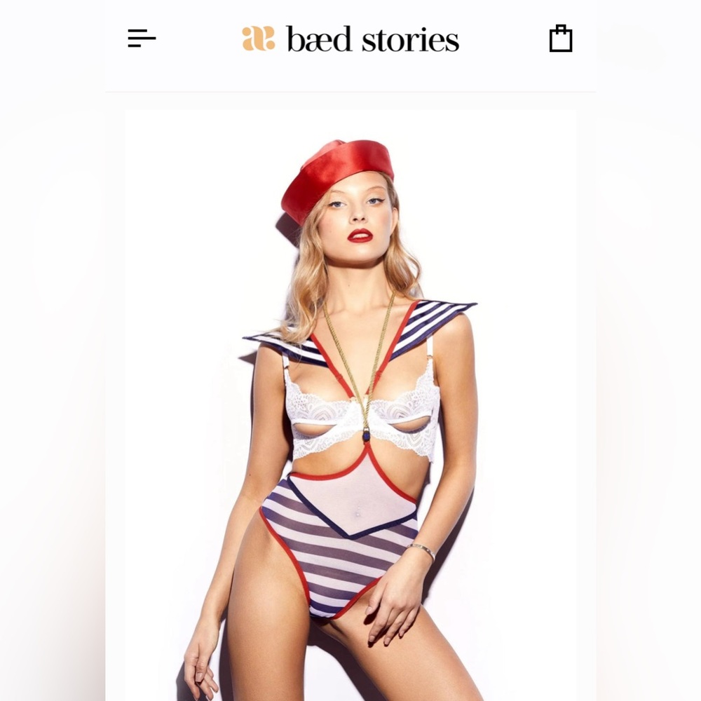NWT Bead Stories fun sexy costume lingerie sailor gal